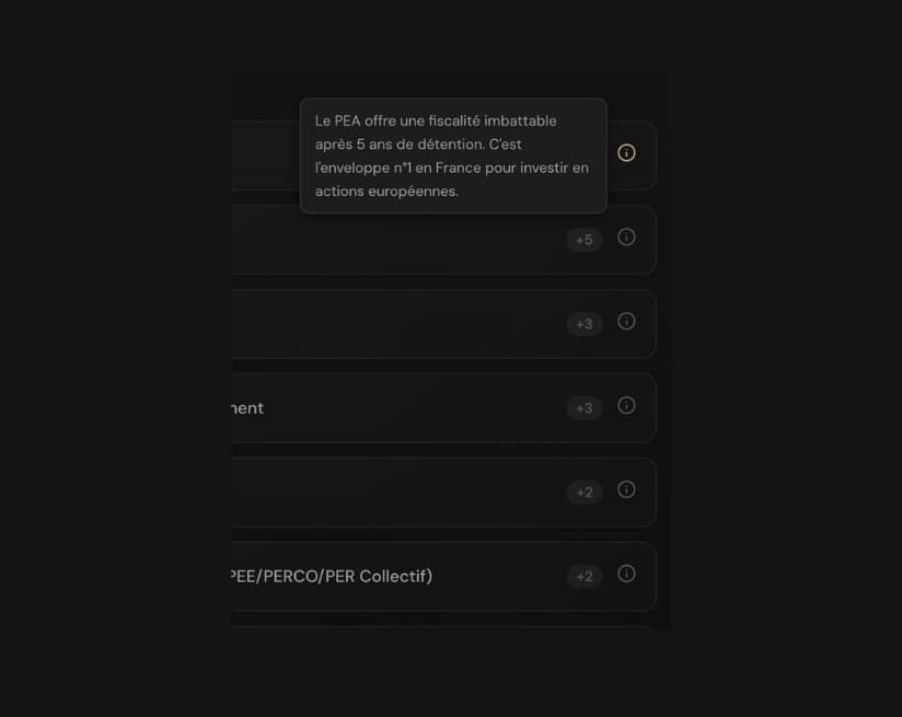 Bulles d'informations